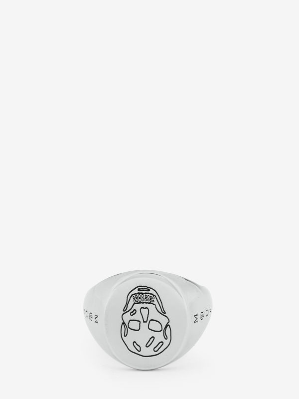 ALEXANDER MCQUEEN - Skull Signet Ring - Item 836675J161N0446